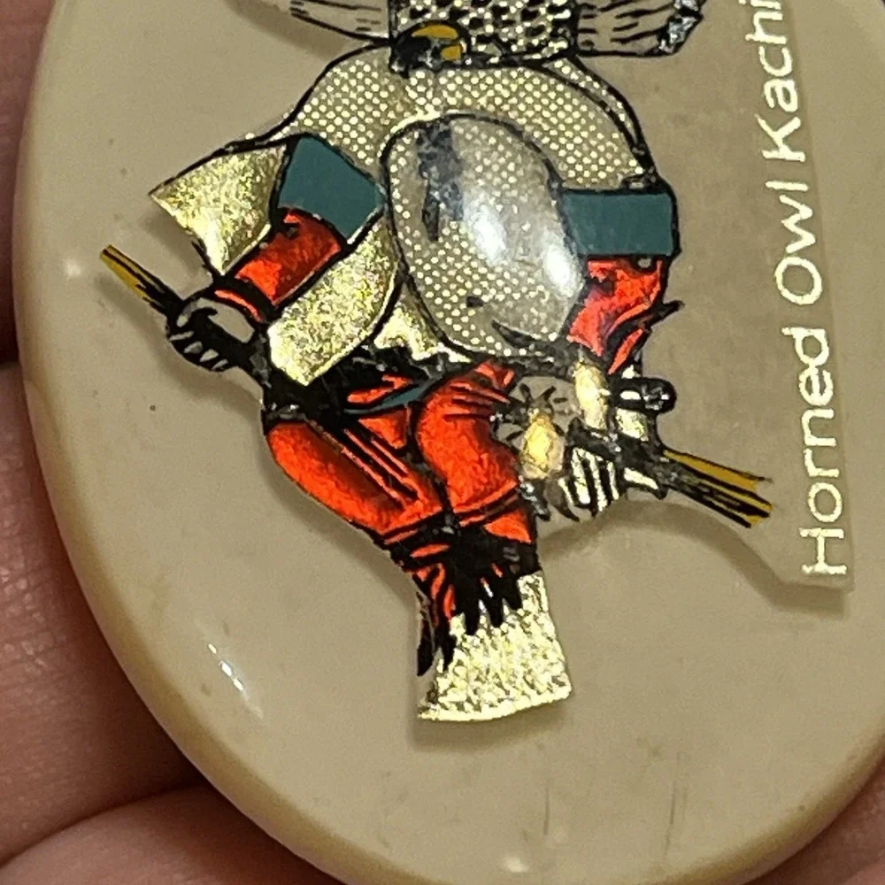 Great Horned Owl Kachina Magnet Native American Souvenir Collectible